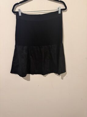 CAbi Black A-Line Panel Skirt